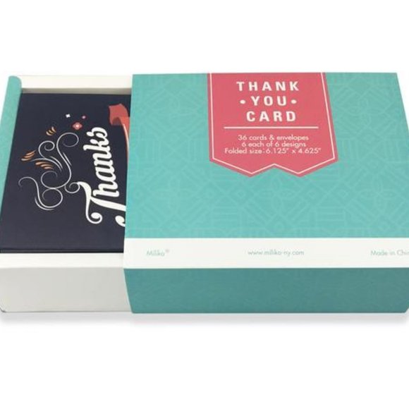 UNIQUE DESIGN THANK YOU CARD(10 BOXES) - Picture 3 of 7